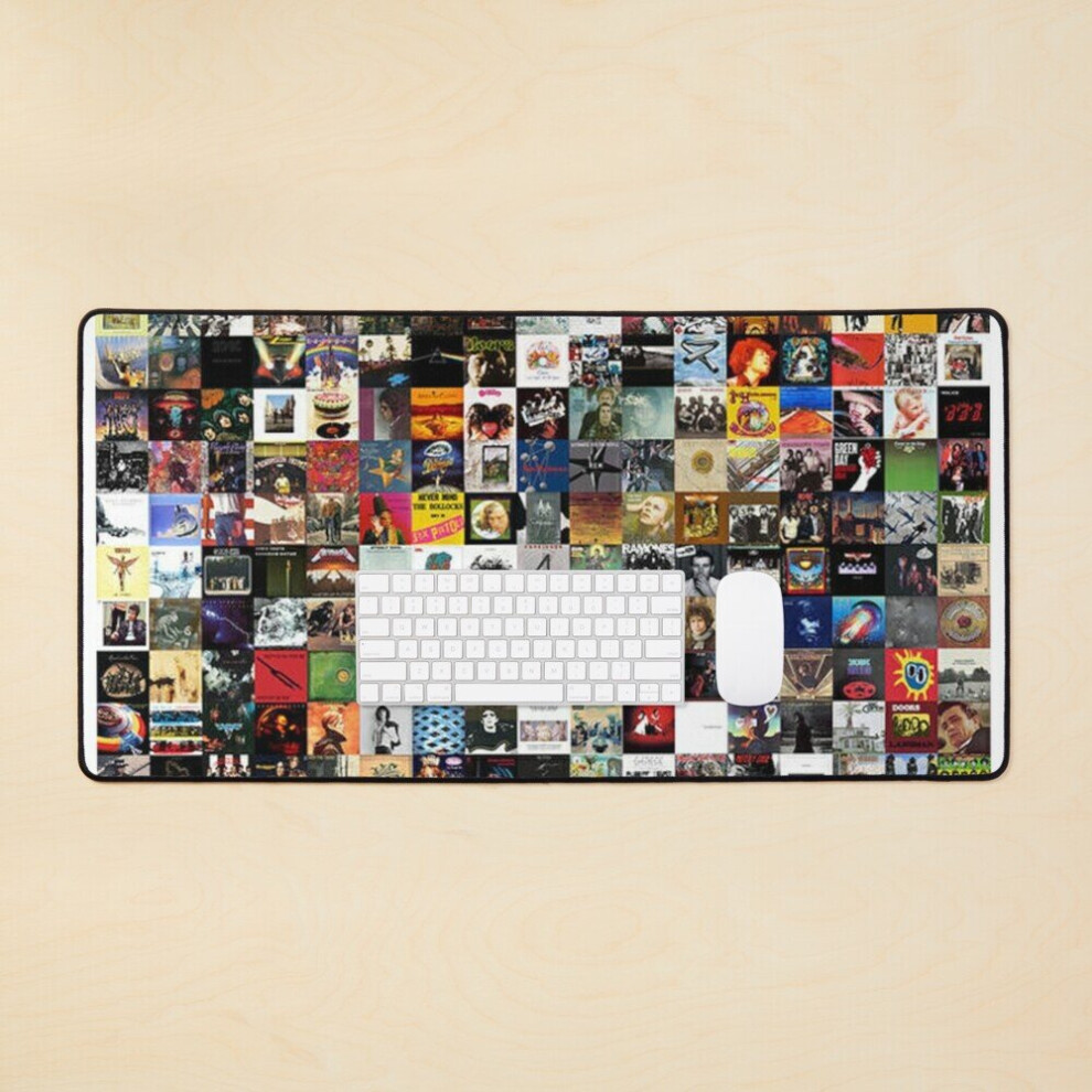 Desk Mat Greatest Rock Albums Large Gaming Mouse Pad 35X16 Inch 7802738343243