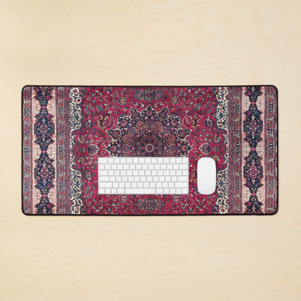 Desk Mat Saber Meshed Persian Carpet Print Large Gaming Mouse Pad 35X16 Inch 7802738314601