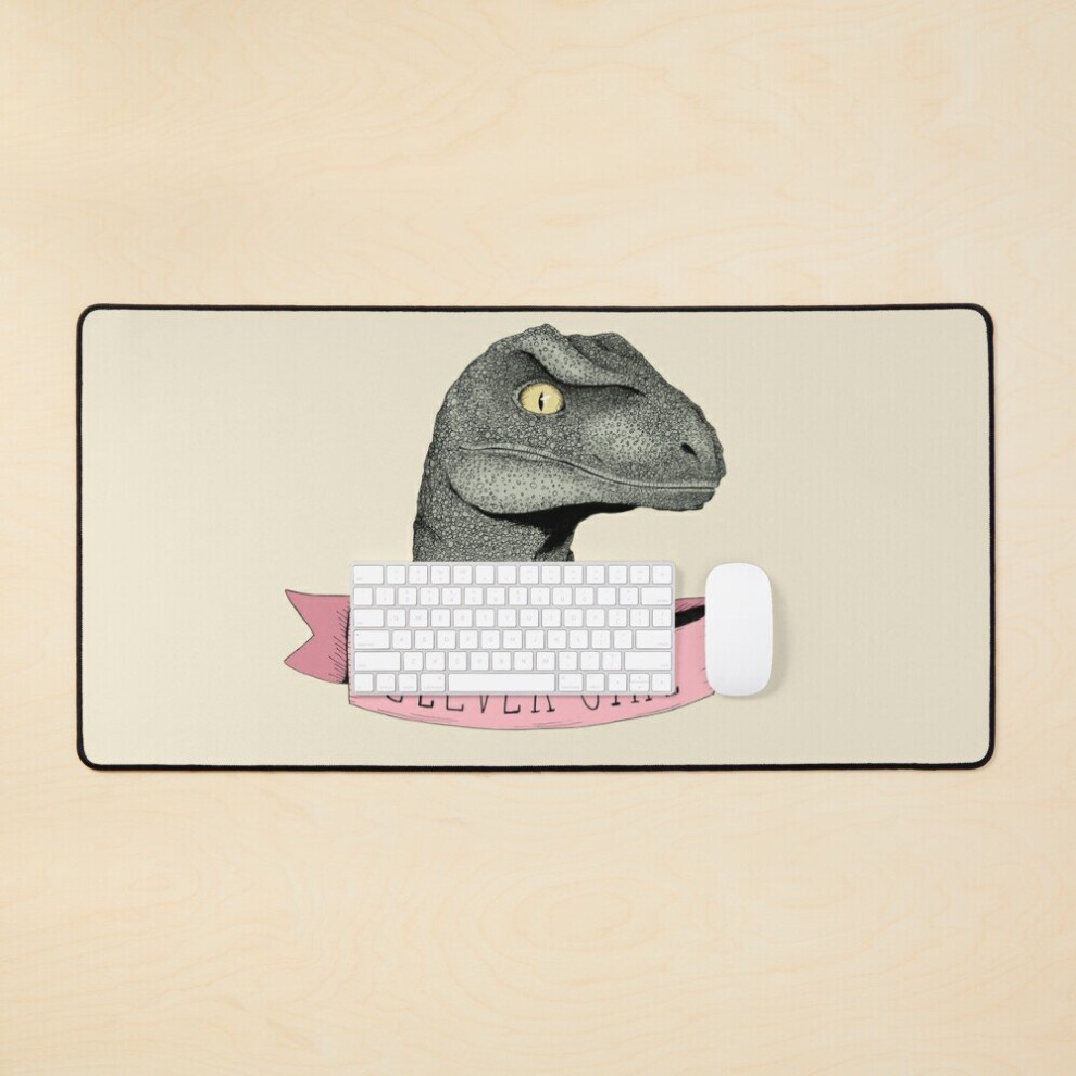 Desk Mat Clever Girl Raptor Dinosaur Large Gaming Mouse Pad 35X16 Inch 7802738355253