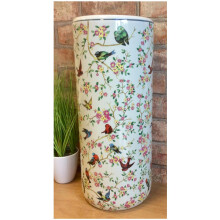 (Birds and Floral) Ceramic Umbrella/Walking Stick Stand / Large Vase