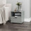URBN Living (1, Ash Grey) 1 Or 2 Drawer Wooden Bedside Table Storage 2
