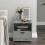 URBN Living (1, Ash Grey) 1 Or 2 Drawer Wooden Bedside Table Storage 4