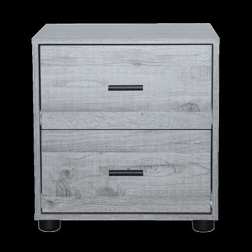URBN Living (2, Ash Grey) 1 Or 2 Drawer Wooden Bedside Table Storage