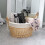 Acacia Oval Willow Storage Basket-Honey 5
