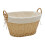 Acacia Oval Willow Storage Basket-Honey 2