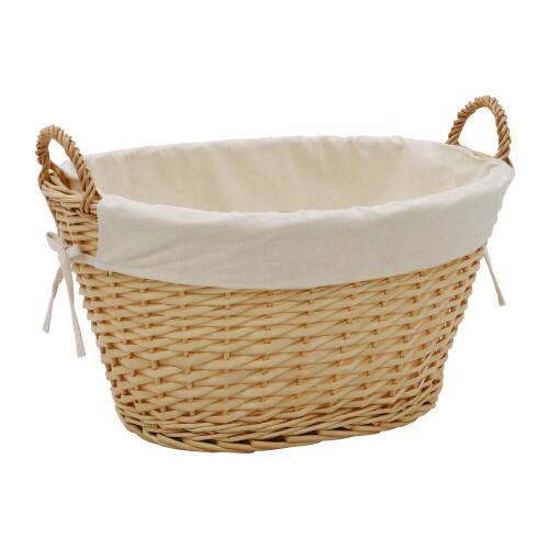 Acacia Oval Willow Storage Basket-Honey 1
