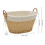 Acacia Oval Willow Storage Basket-Honey 8