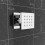 NES Home Single Square Chrome Plated Brass Shower Bath Body Massage Jet 1