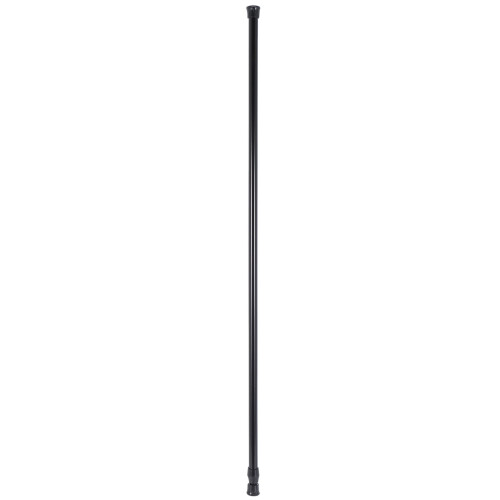 Adjustable Telescopic Spring-Loaded Curtain Rod, 70–120 cm, Black — Tool-Free Installation