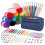 Crochet Kits for Beginners Adults Crochet Kit 15Pcsx25G Crochet Yarns Ergonomic Metal Crochet Hooks Kit-Blue 1