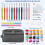 Crochet Kits for Beginners Adults Crochet Kit 15Pcsx25G Crochet Yarns Ergonomic Metal Crochet Hooks Kit-Blue 6