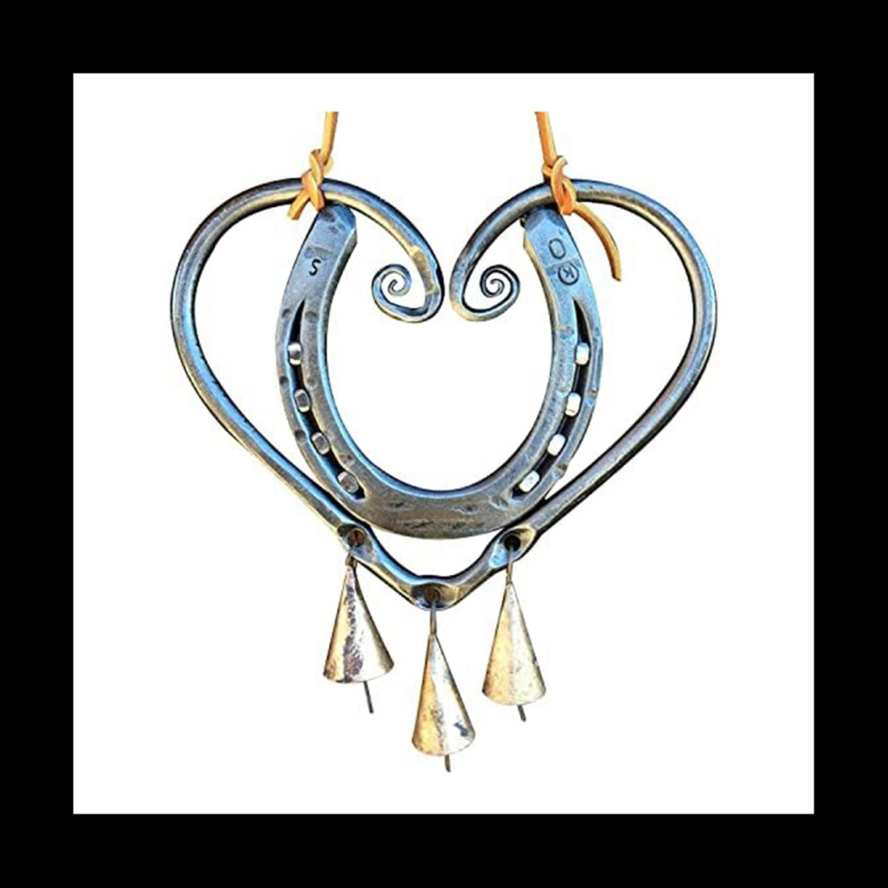 Lucky Love Wind Chime, Metal Heart-Shaped Horseshoe Wind Chimes, Love Wind Chimes, Garden Home Decoration