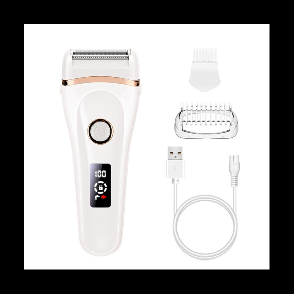 Electric Shave Ladies Shave USB Rechargeable Bikini Trimmer for Whole Body Waterproof LCD Display Wet and Dry Use