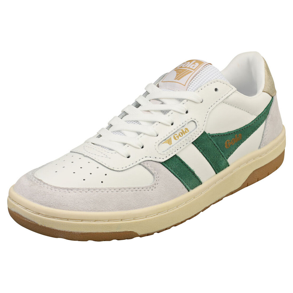 (4) Gola Hawk Womens Casual Trainers in White Green