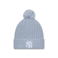 New York Yankees Beanie Pom Pom Bobble New Era Womens Cosy Lightgrey