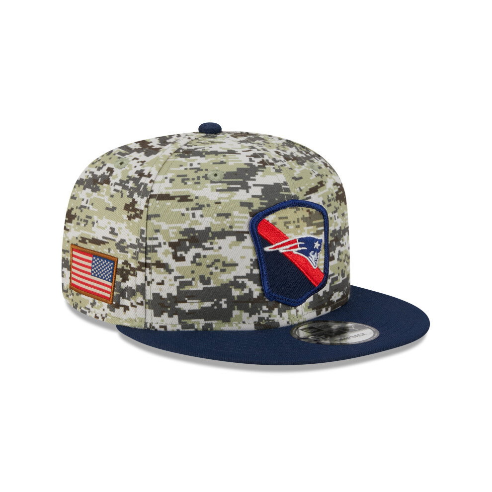 New Era Mens Nfl Salute To Service Snapback 9Fifty Cap ~ 'New England Patriots' Camo Multicoloured
