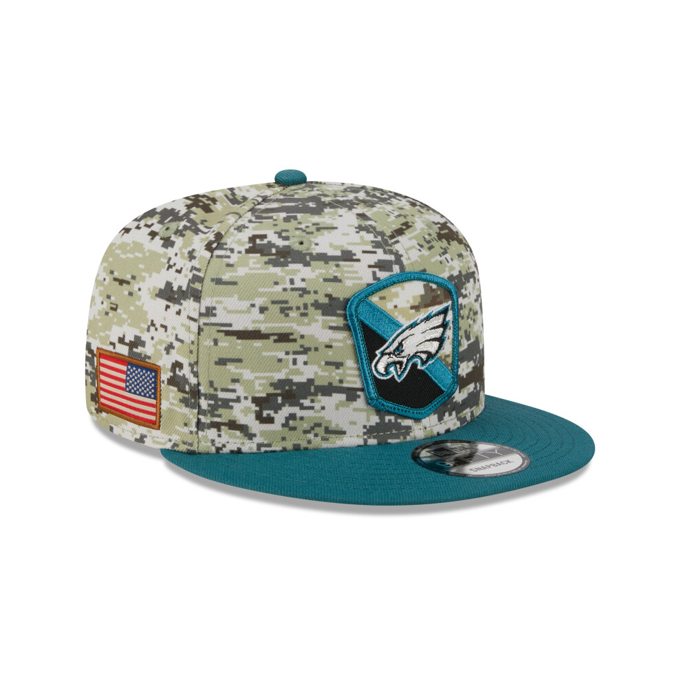 New Era Mens Nfl Salute To Service Snapback 9Fifty Cap ~ 'Philadelphia Eagles' Camo Multicoloured