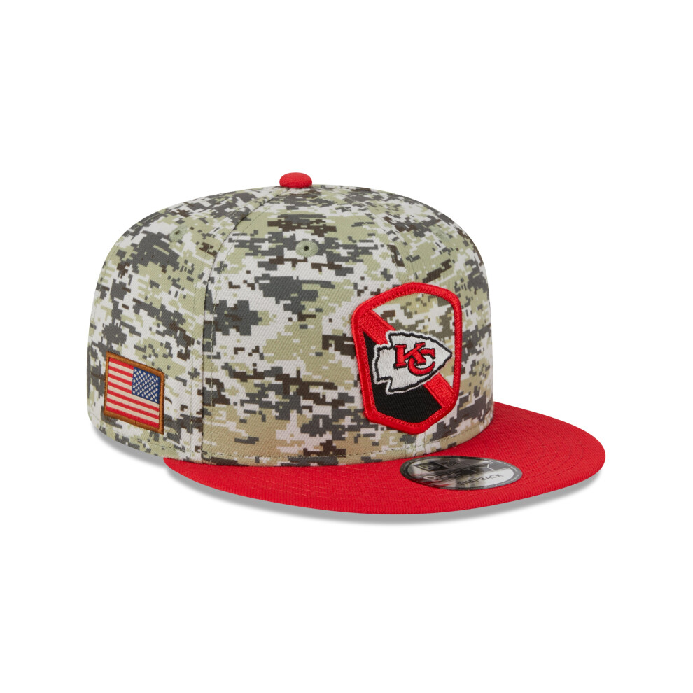 New Era Mens Nfl Salute To Service Snapback 9Fifty Cap ~ 'Kansas City Chiefs' Camo Multicoloured