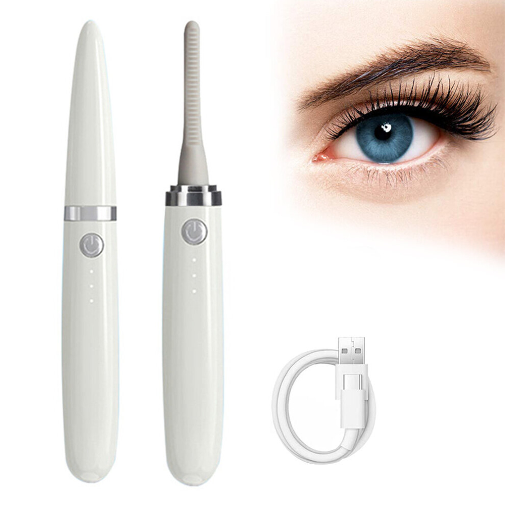 Heated Eyelash Curler, Electric Eyelash Curler with Silicone Comb