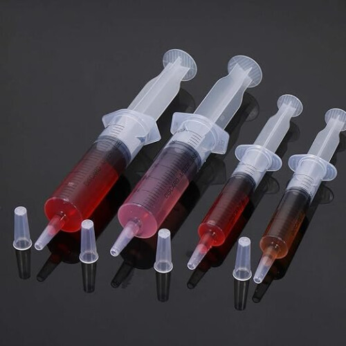 8Pcs Large Plastic Syringe Without Needle, 20ml, 60ml, 100ml, 200ml Syringe, Multiple Uses Measuring Syringes Tools for Liquid 2