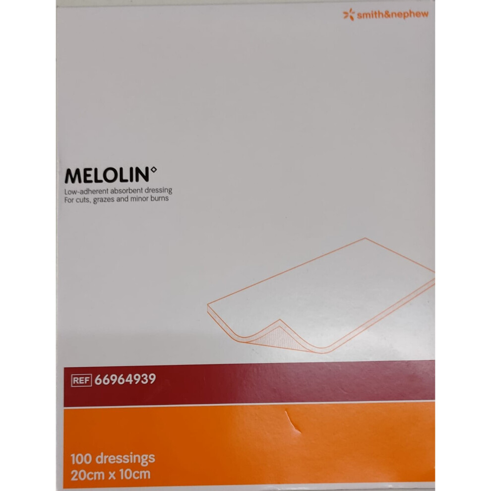 Melolin Pad Dressing 20x10cm Pack of 100 Low-Adherent Sterile