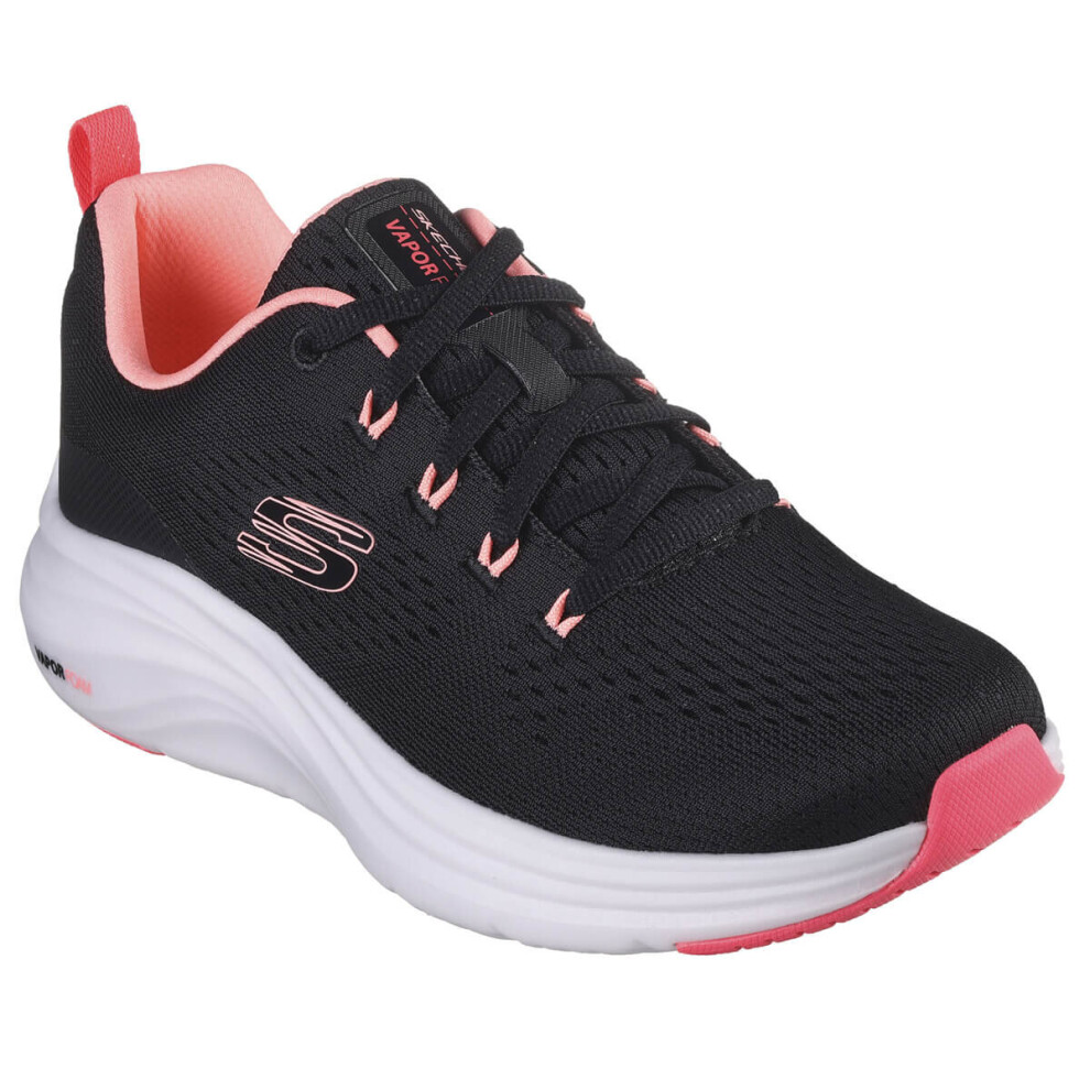 Skechers (Uk 5, Black/Pink) Womens 2023 Vapour Foam Fresh Trend Engineered Mesh Lace Up Trainers