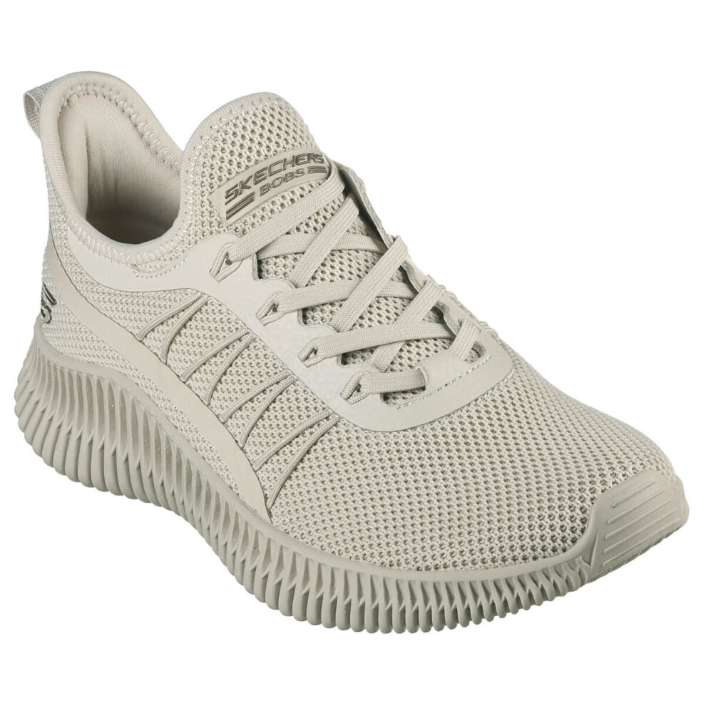 (UK 5.5, Taupe) Skechers Womens 2023 Bob's Geo New Aesthetics Slip On Engineered Knit Trainers