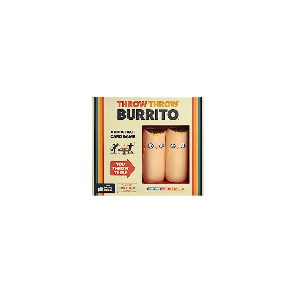 Throw Throw Burrito Card Game by Exploding Kittens - A Dodgeball Card Game - Fun Family Card Games for Adults, Teens & Kids, 2-6 Players