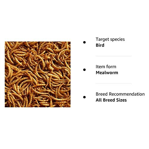 Premium Dried Mealworms, 7.5 Litre 2