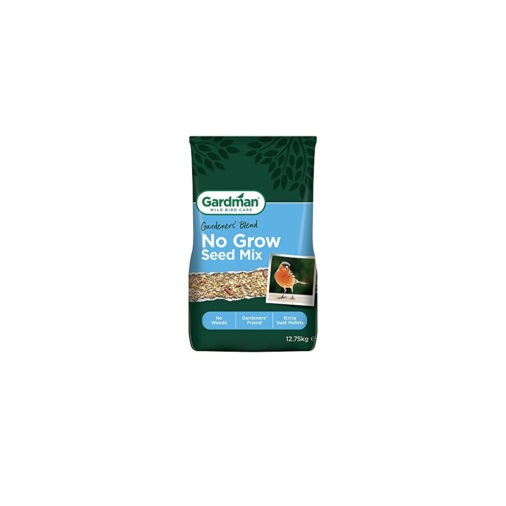 Gardman A05618 No Grow Seed Mix for Wild Birds - 12.75kg