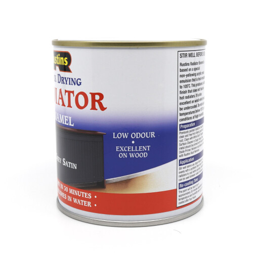 Rustins Rustins Quick Drying Radiator Enamel Satin - Grey 500ml 1
