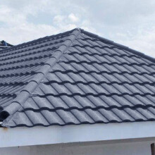 (Grey) Rainbow Tile Stone Coated Metal Roofing Shingles 5pcs