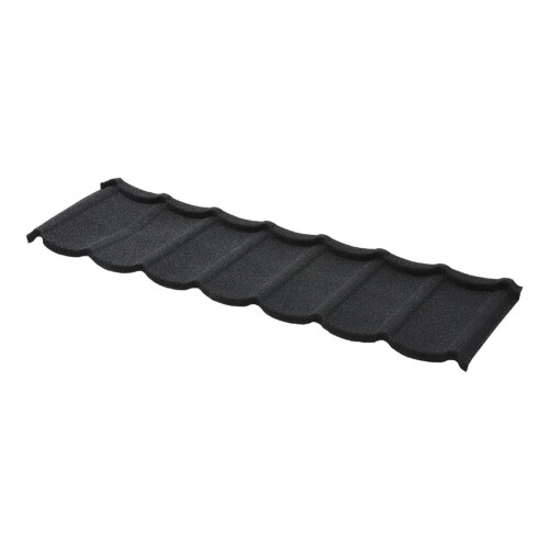 Living And Home (Black) 5pcs Tudor Tile Stone Coated Metal Roofing Shingles 2