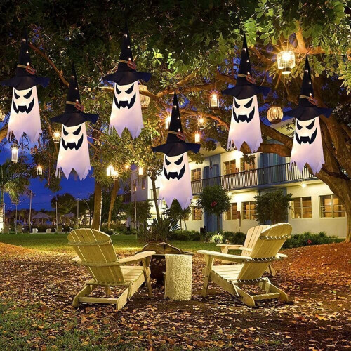 LED Light Ghost Windsock Hanging Halloween Decoration Garden Home Prop 1
