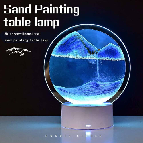 3D Sandscape in Motion Display Moving Sand Frame Art Picture Glass Flowing Gift 2