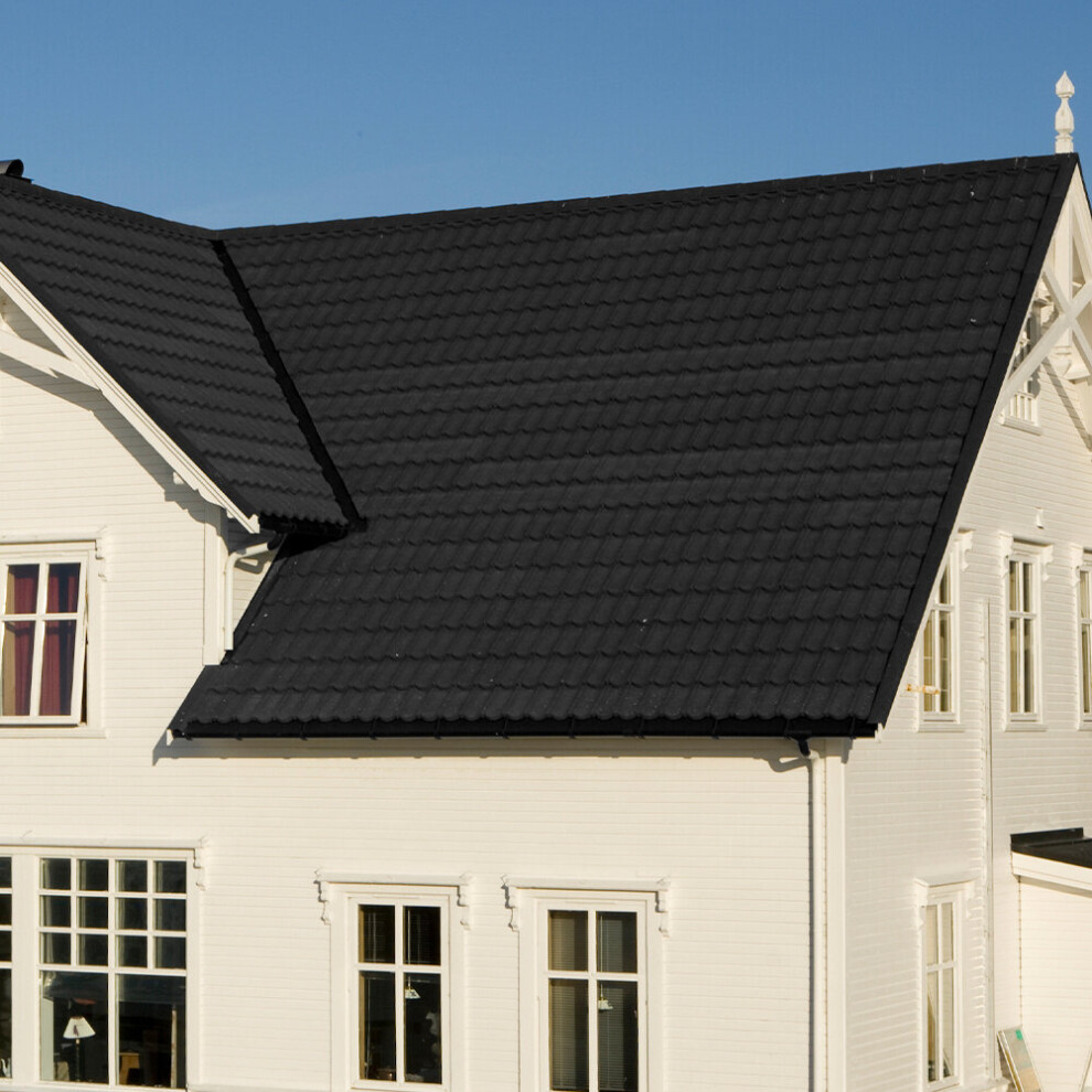 (Black) Bond Tile Stone Coated Metal Roofing Shingles 5pcs