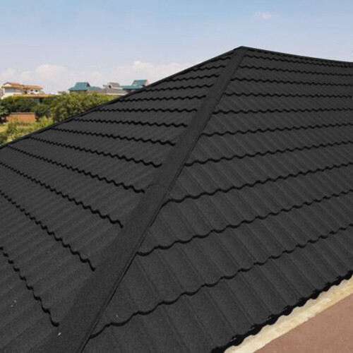 Living And Home (Black) Bond Tile Stone Coated Metal Roofing Shingles 5pcs 1