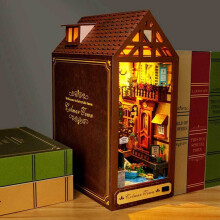( Leisurely years) Rolife LED Book Nook Kit DIY 3D Adult Wooden Puzzle Bookshelf Insert Decoration
