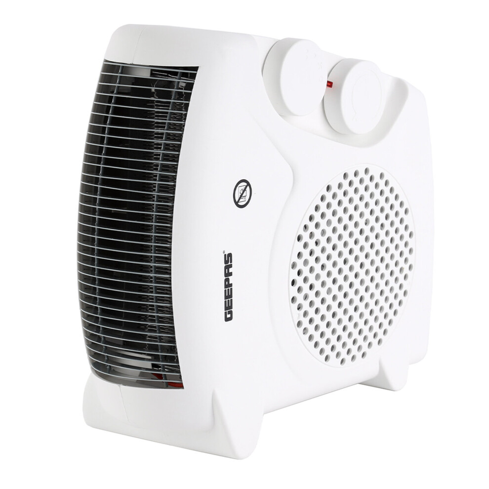 Geepas Unisex White Portable Electric Floor Fan Heater Hot Cold Air Heating 2000W In - Image 5