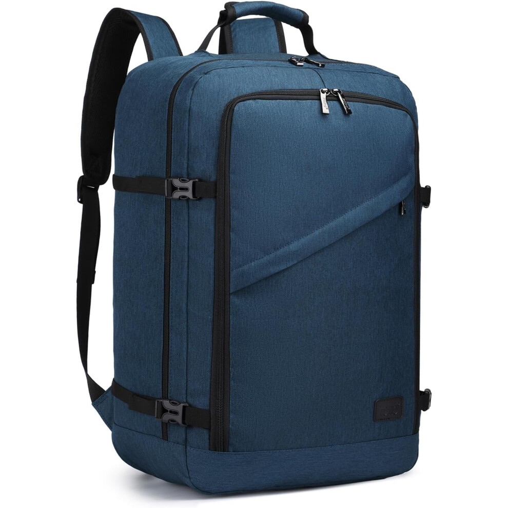 (Navy) 38L Carry on Backpack 55x35x20cm Large Cabin Flight Bag Travel Hand Luggage Shoulder Bag