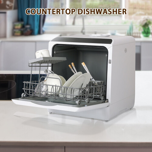 ELECWISH (Black) 5L Mini Dishwasher 6-Program TableTop Dish Cleaner 1