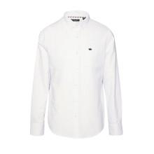 (White, M) BRAVE SOUL Mens Oxford Shirt Button Down Collared Party Long Sleeve Formal Top