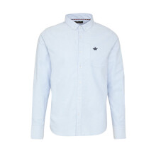 (Light Blue, XL) BRAVE SOUL Mens Oxford Shirt Button Down Collared Party Long Sleeve Formal Top