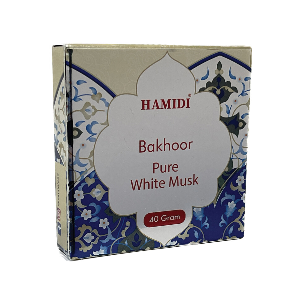 HAMIDI Bakhoor Pure White Musk Incense 40 Gram