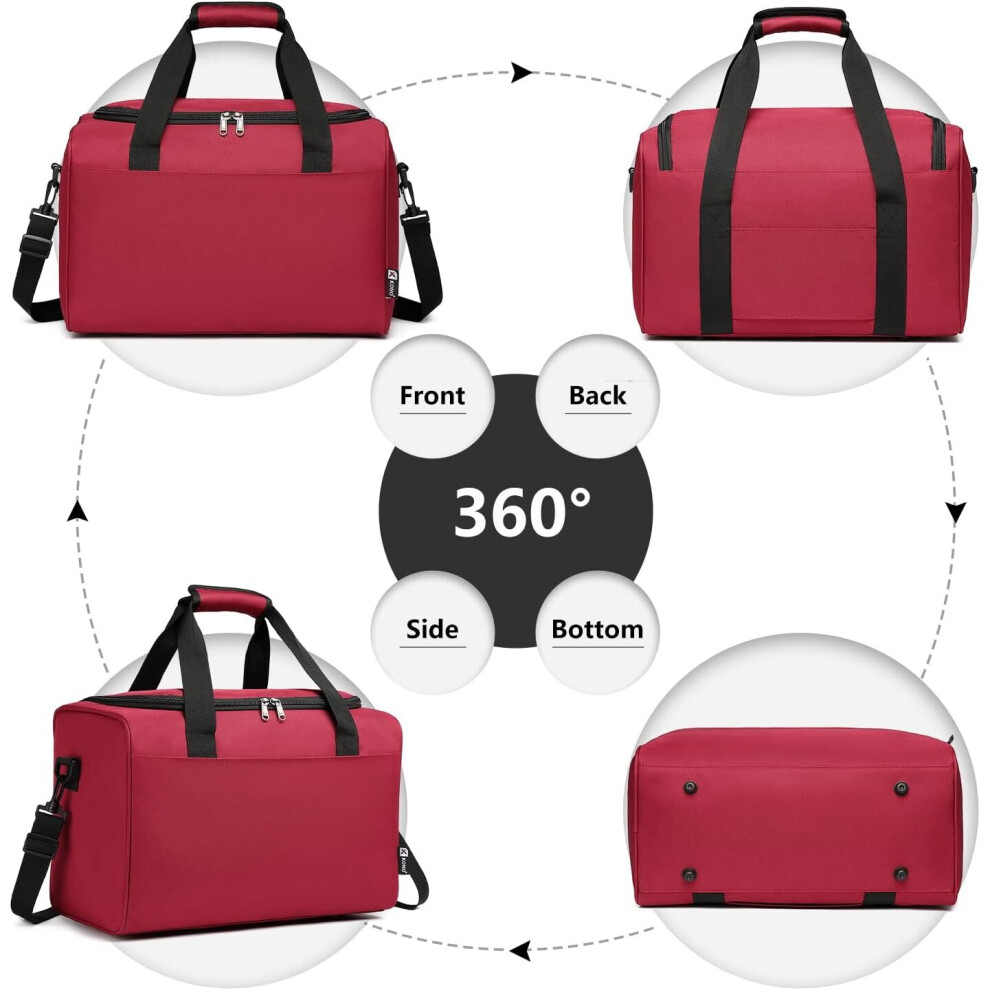(Burgundy) Kono 40x20x25 Under The Seat Holdall Cabin Hand Luggage