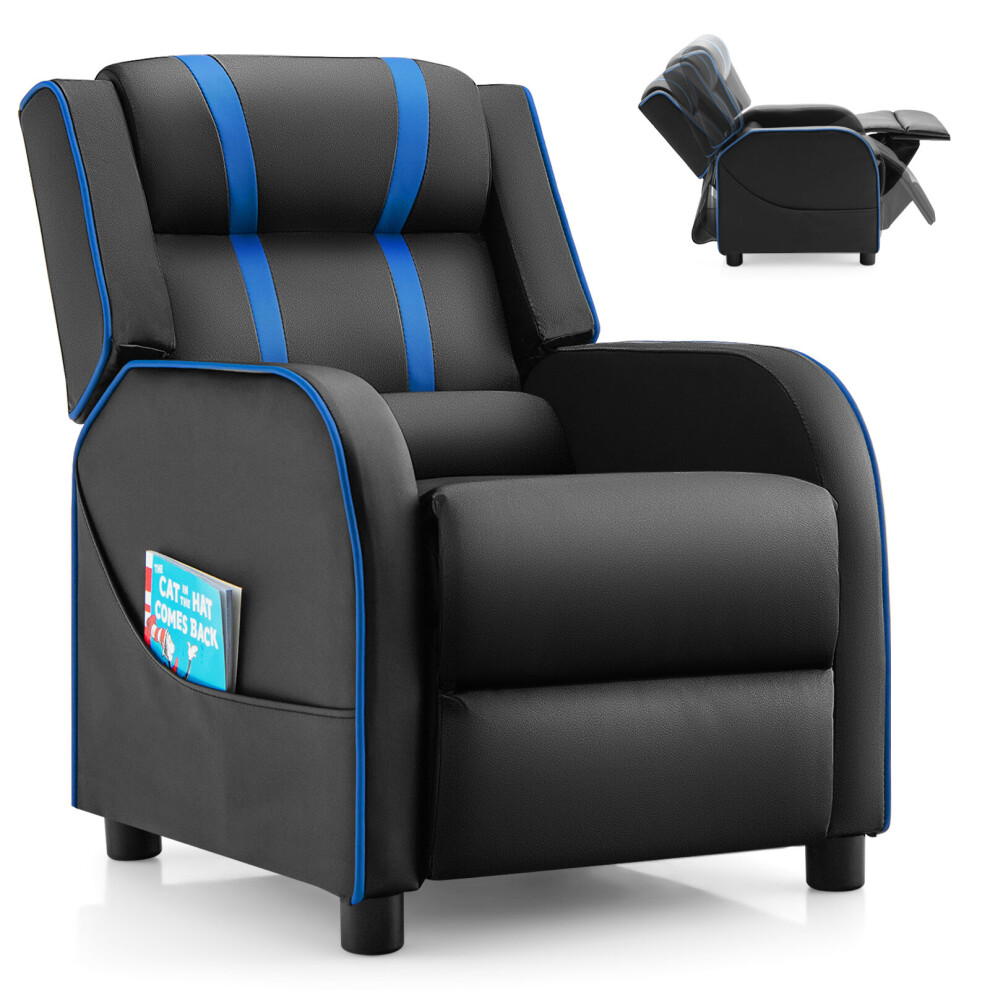 Kids Recliner Chair Ergonomic PU Leather Sofa Upholstered Armchair