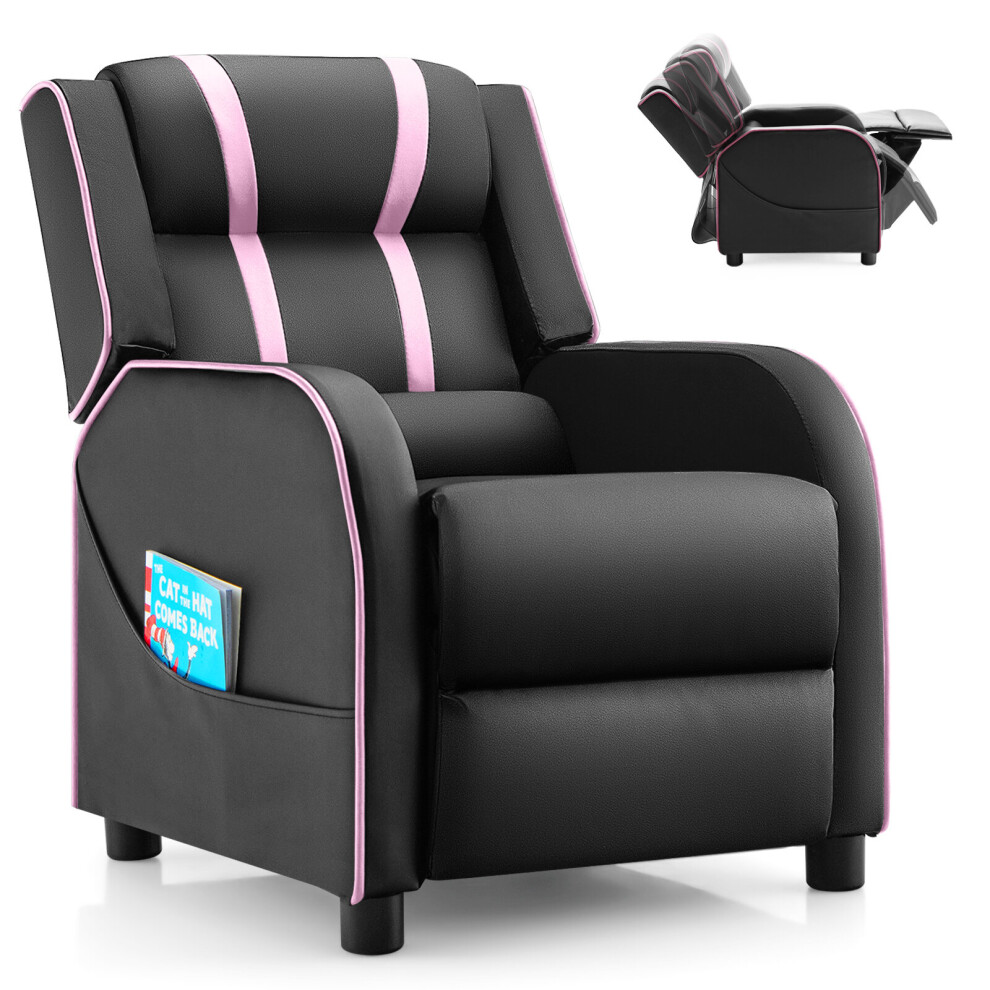 Kids Recliner Chair Ergonomic PU Leather Sofa Upholstered Armchair