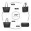 (Black) Minimalist Tote Handbag Structured 7