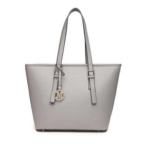 (Grey) Minimalist Tote Handbag Structured