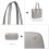 (Grey) Minimalist Tote Handbag Structured 3